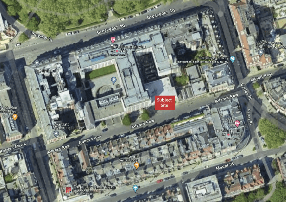 Aerial Map of Mayfair
